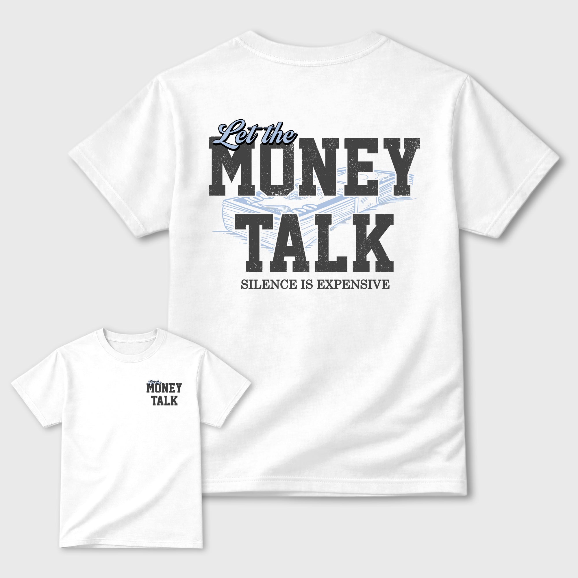 Let the Money Talk Sneaker Tees - Air Jordan 5 Wolf Grey