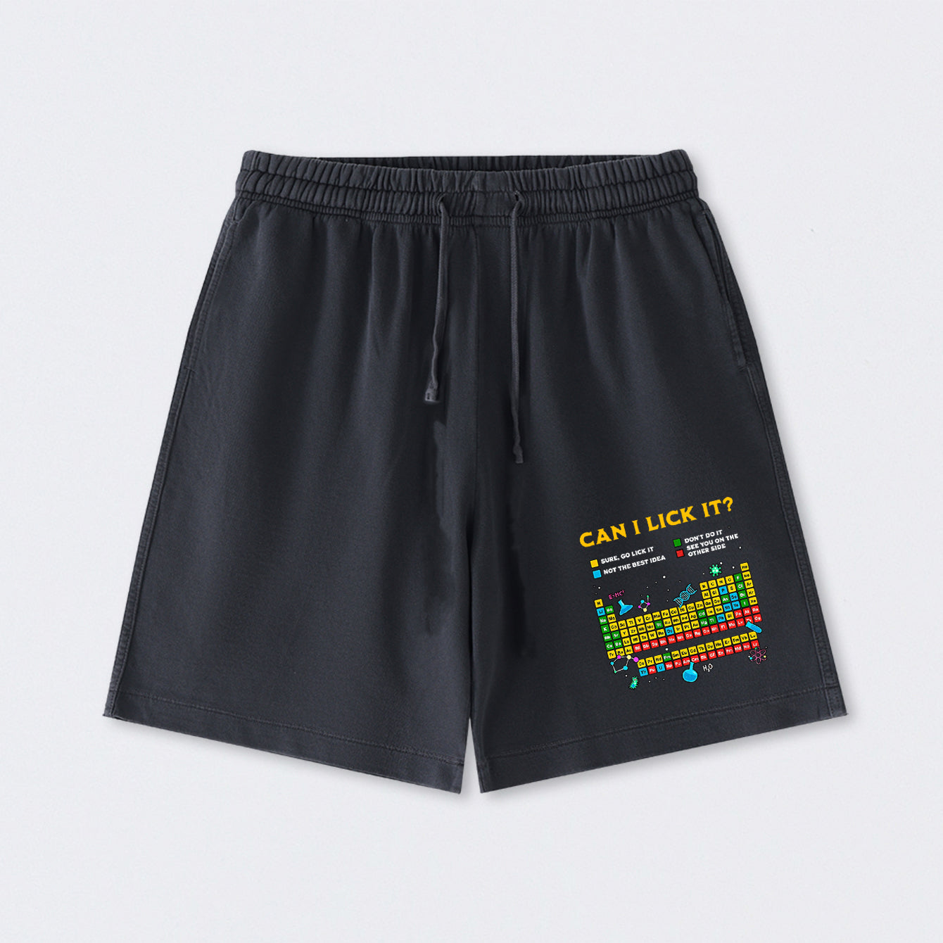 Can I Lick It Periodic Table Washed Shorts