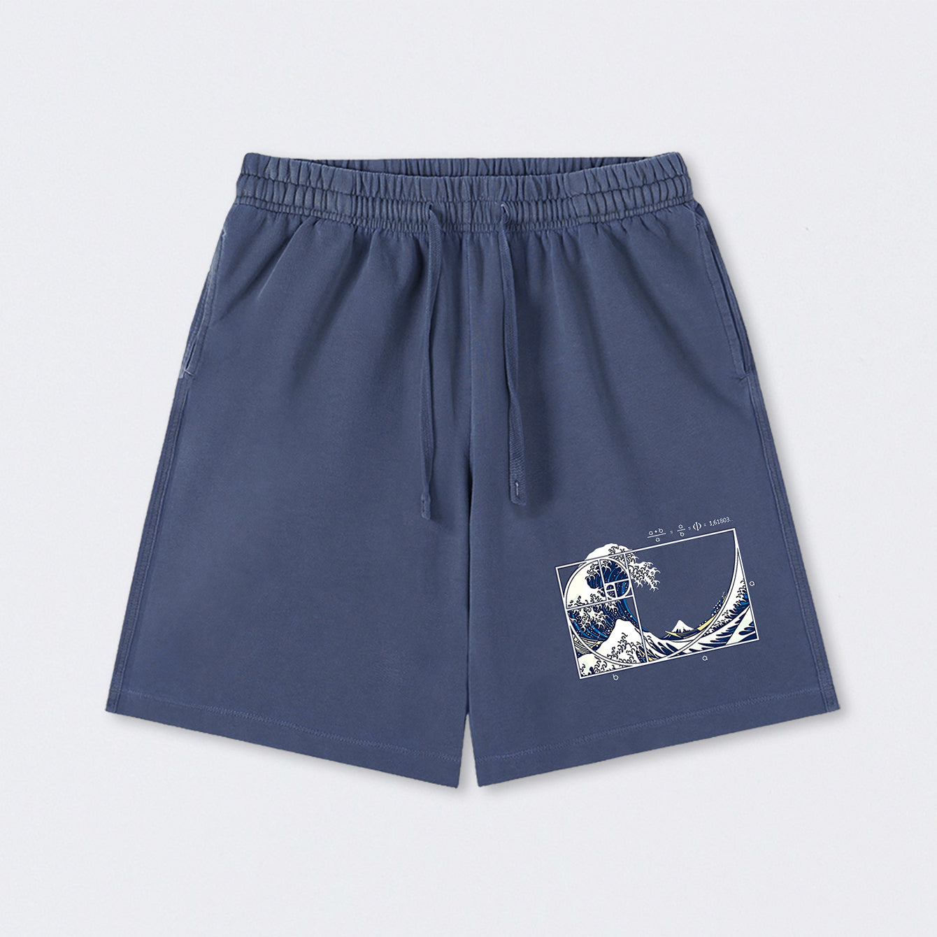 The Great Fibonacci Wave Science Washed Shorts