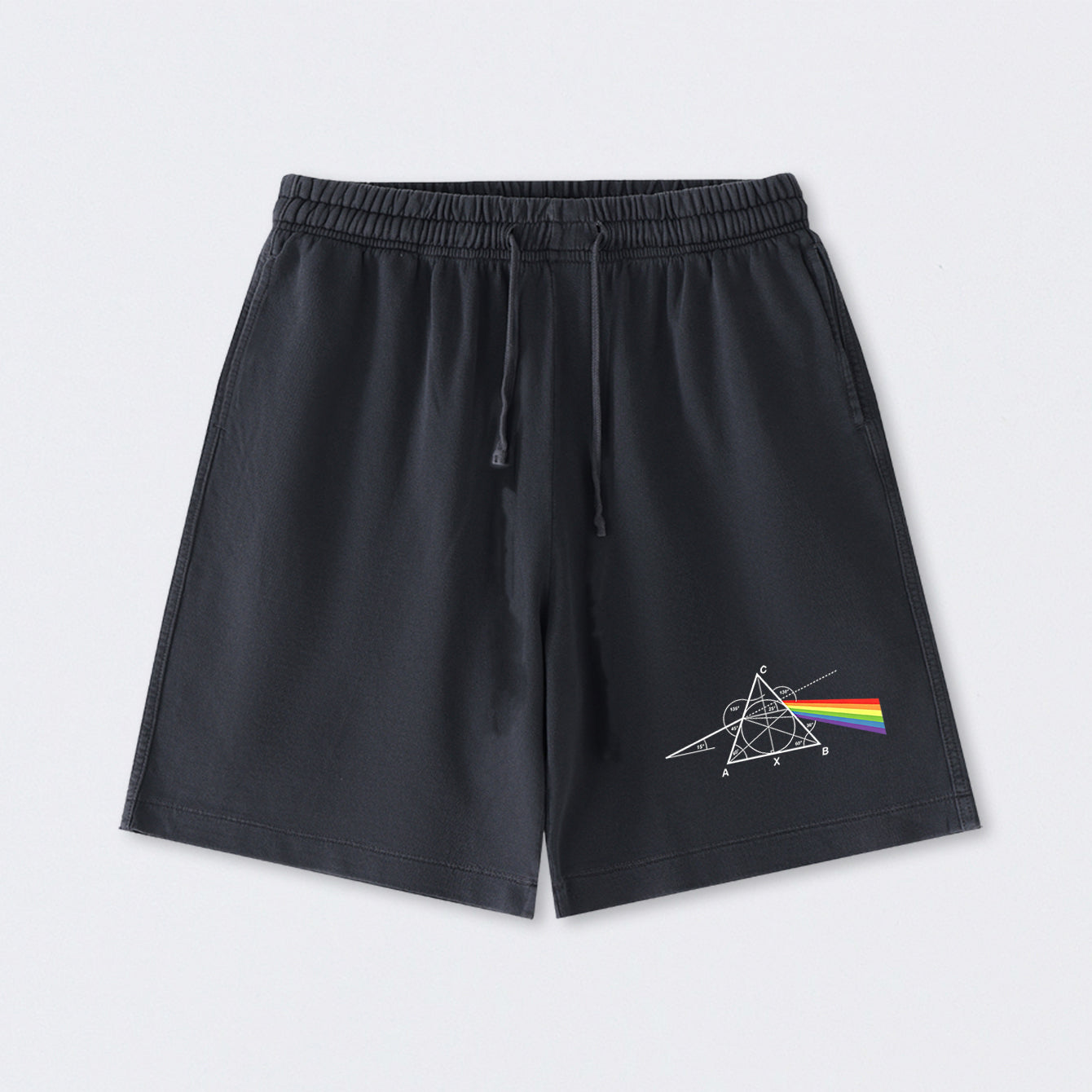 Optical Deconstruction Washed Shorts