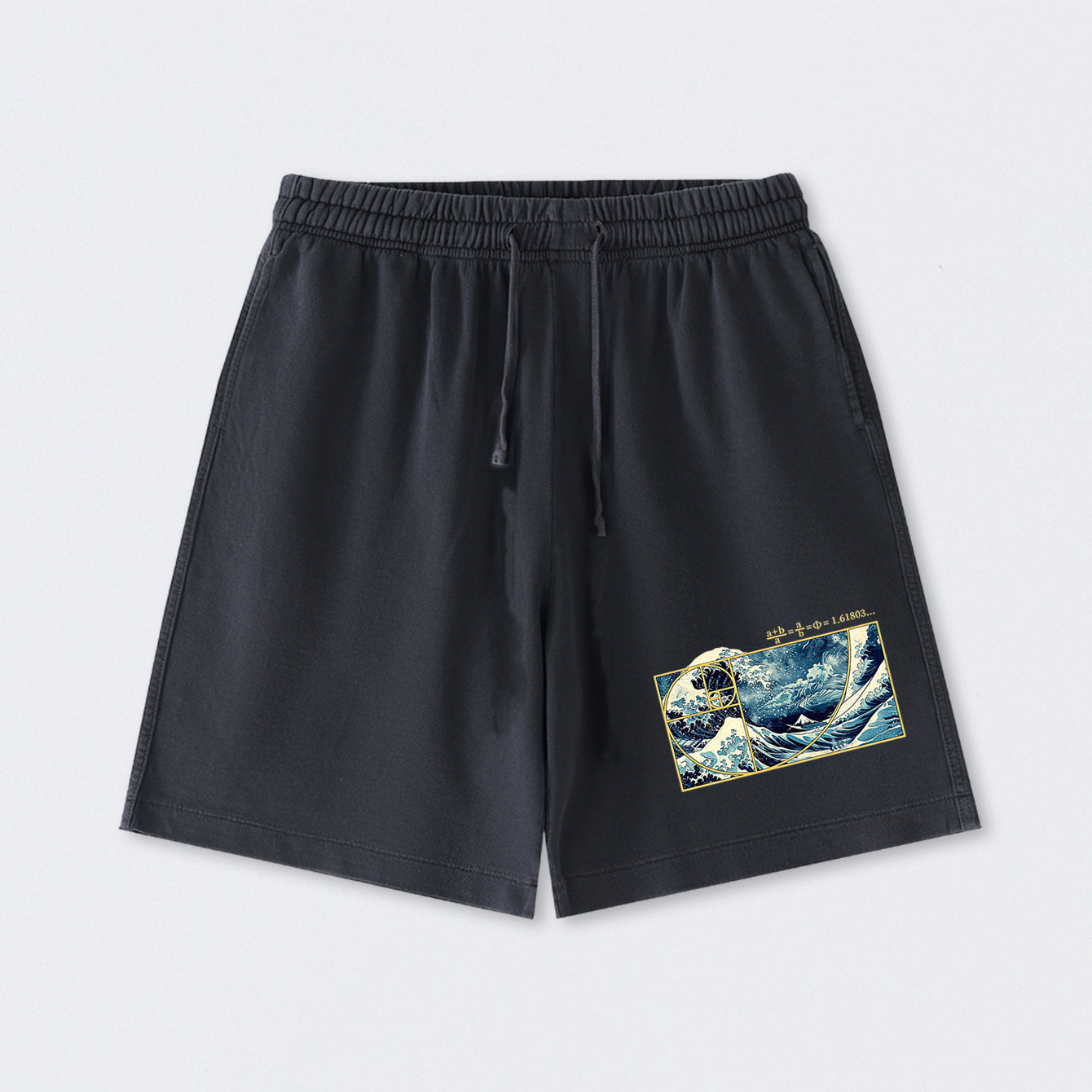 The Great Fibonacci Wave Science Washed Shorts