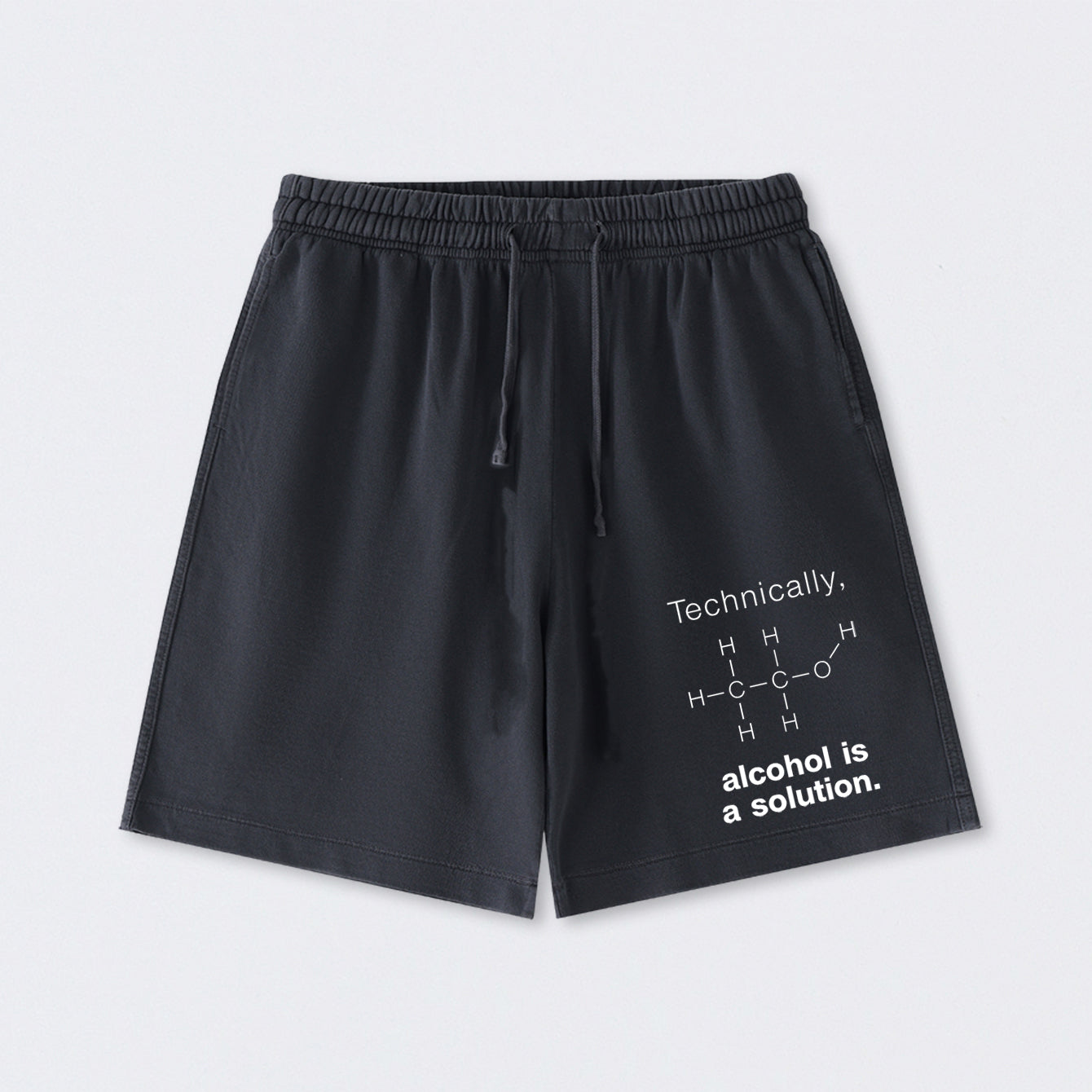 Alcohol Is A Solution Washed Shorts