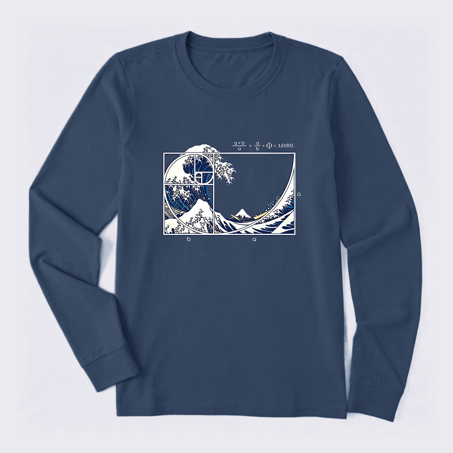 The Great Fibonacci Wave Science Long Sleeve T-Shirt