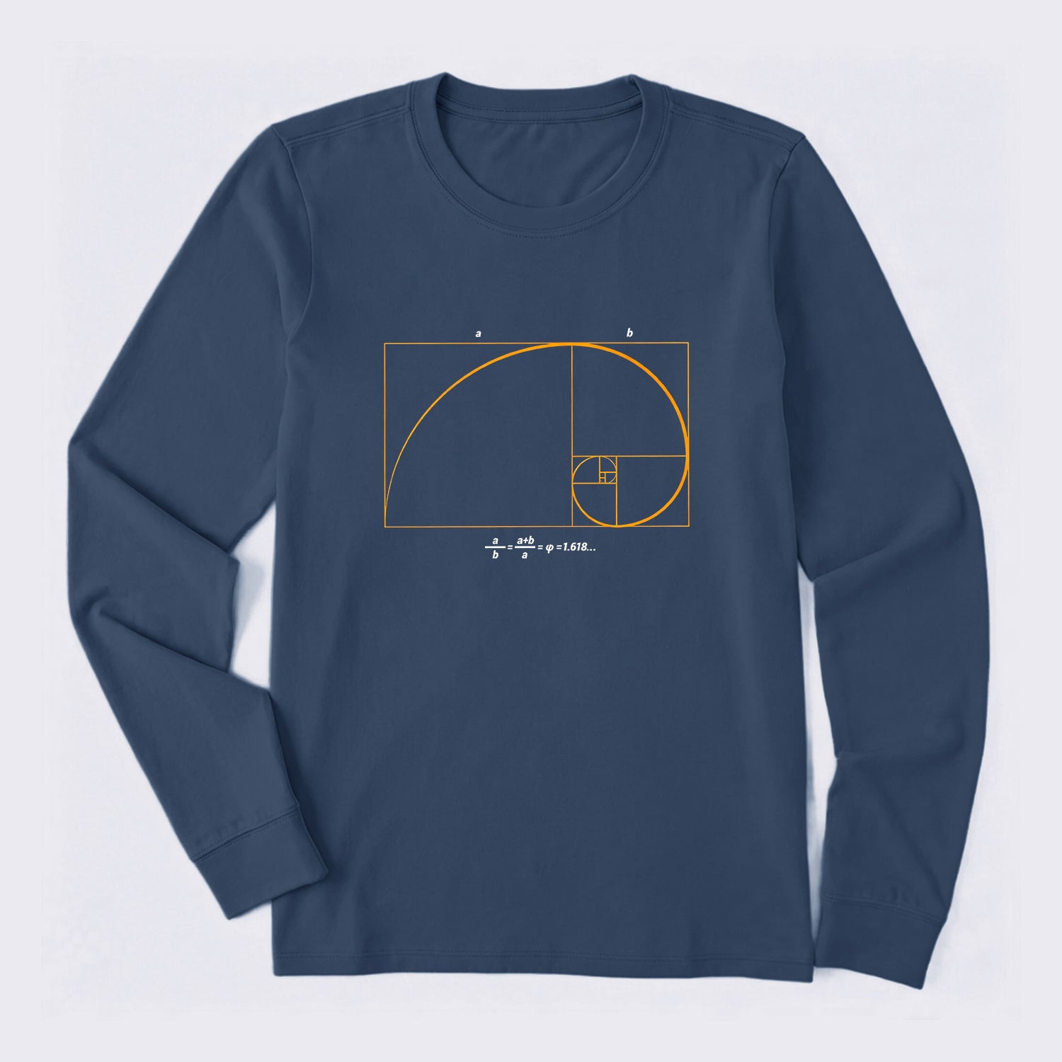 Fibonacci Math Art Science Engineer Long Sleeve T-Shirt