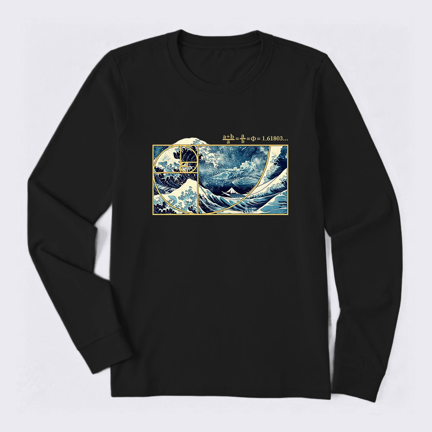 The Great Fibonacci Wave Science Long Sleeve T-Shirt