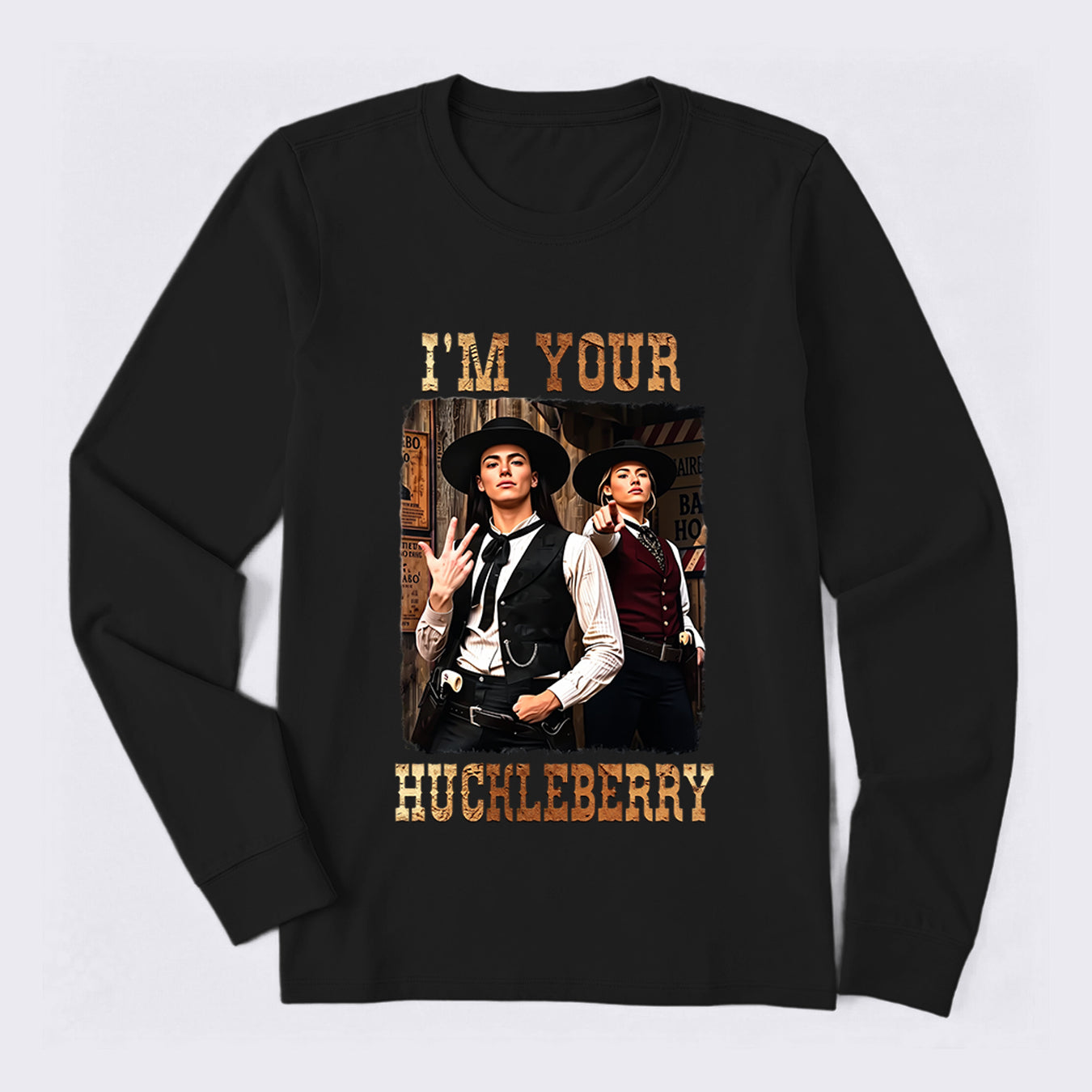 Sophie Cunningham & Caitlin Clark I'm Your Huckleberry Long Sleeve T-Shirt
