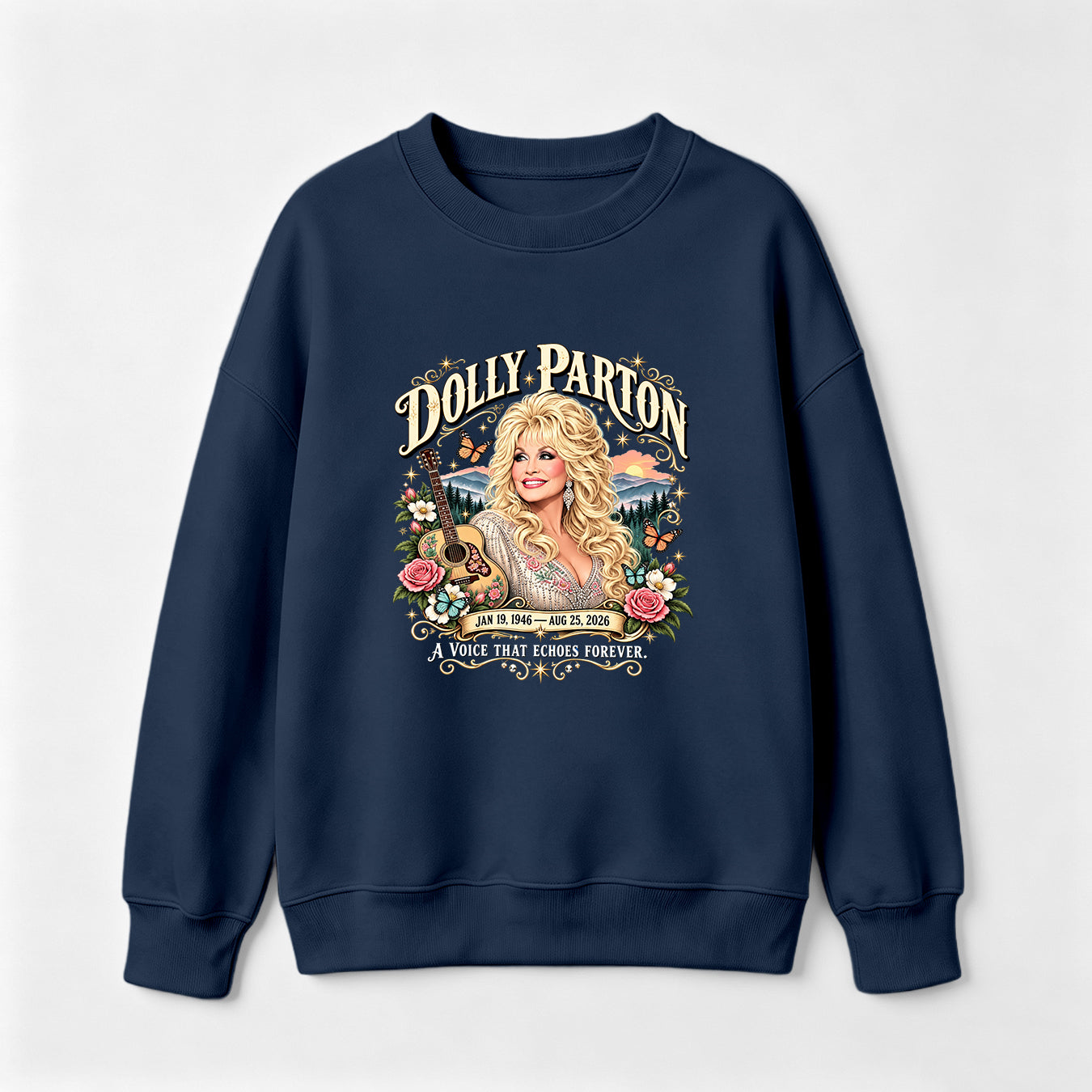 Country Music Tribute Dolly Parton Style Memorial Sweatshirt