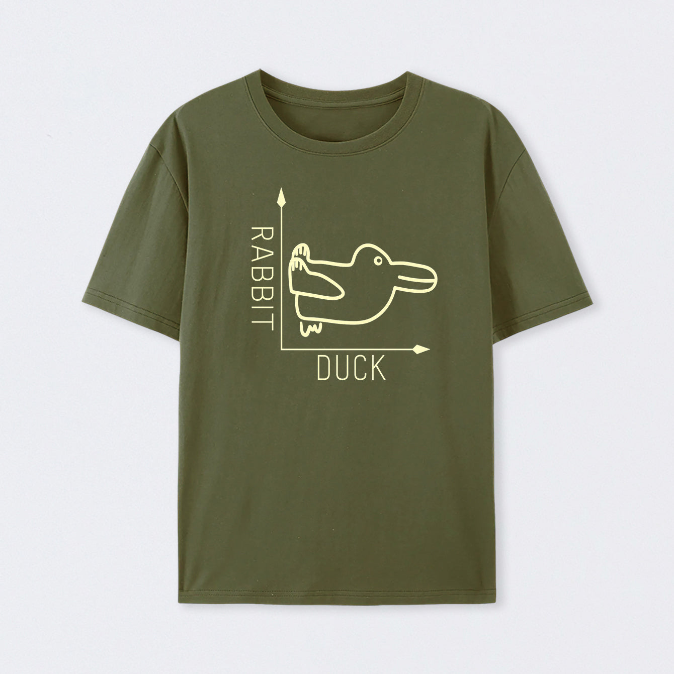 Army Green Rabbit or Duck Funny T-Shirt