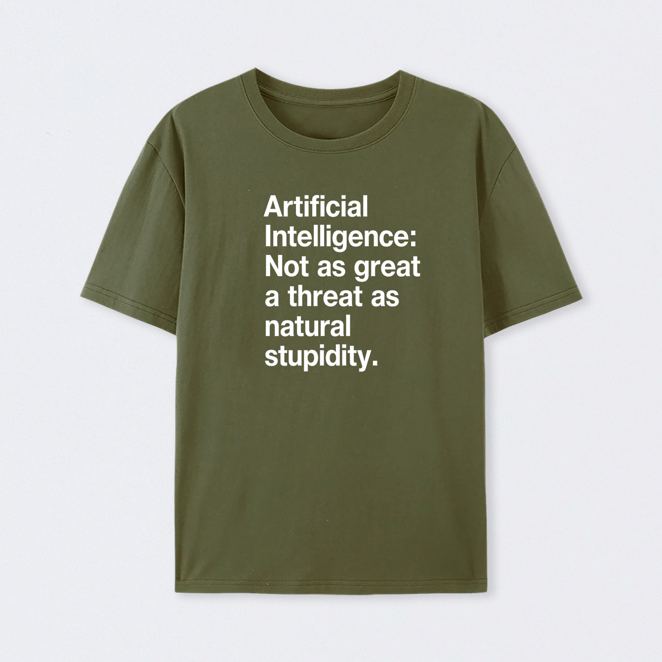 Army Green Artificial Intelligence T-Shirt
