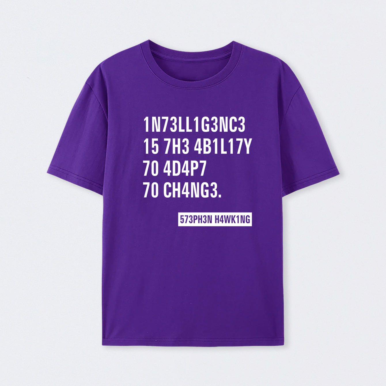 Purple Intelligence - Stephen Hawking Science T-Shirt