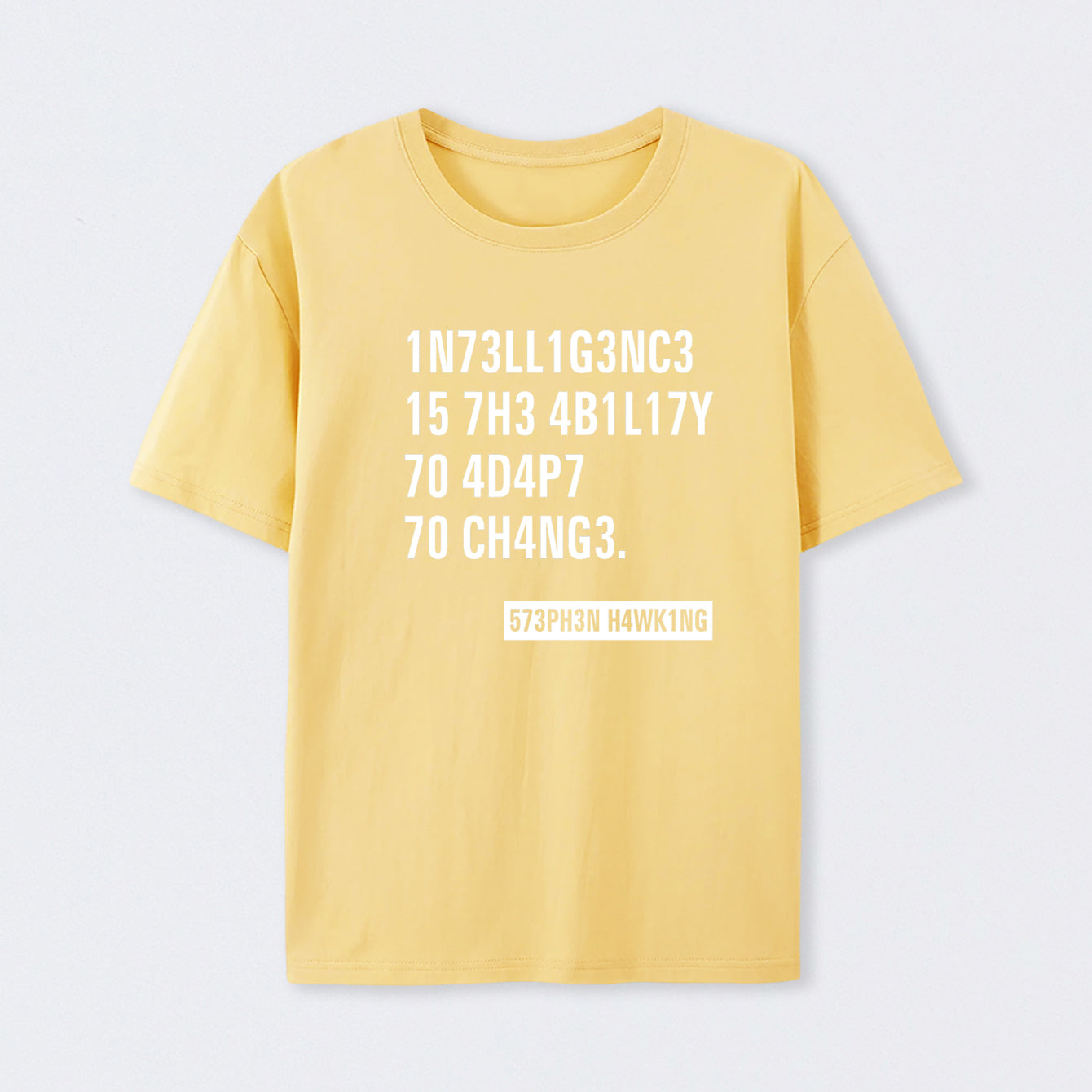 Yellow Intelligence - Stephen Hawking Science T-Shirt