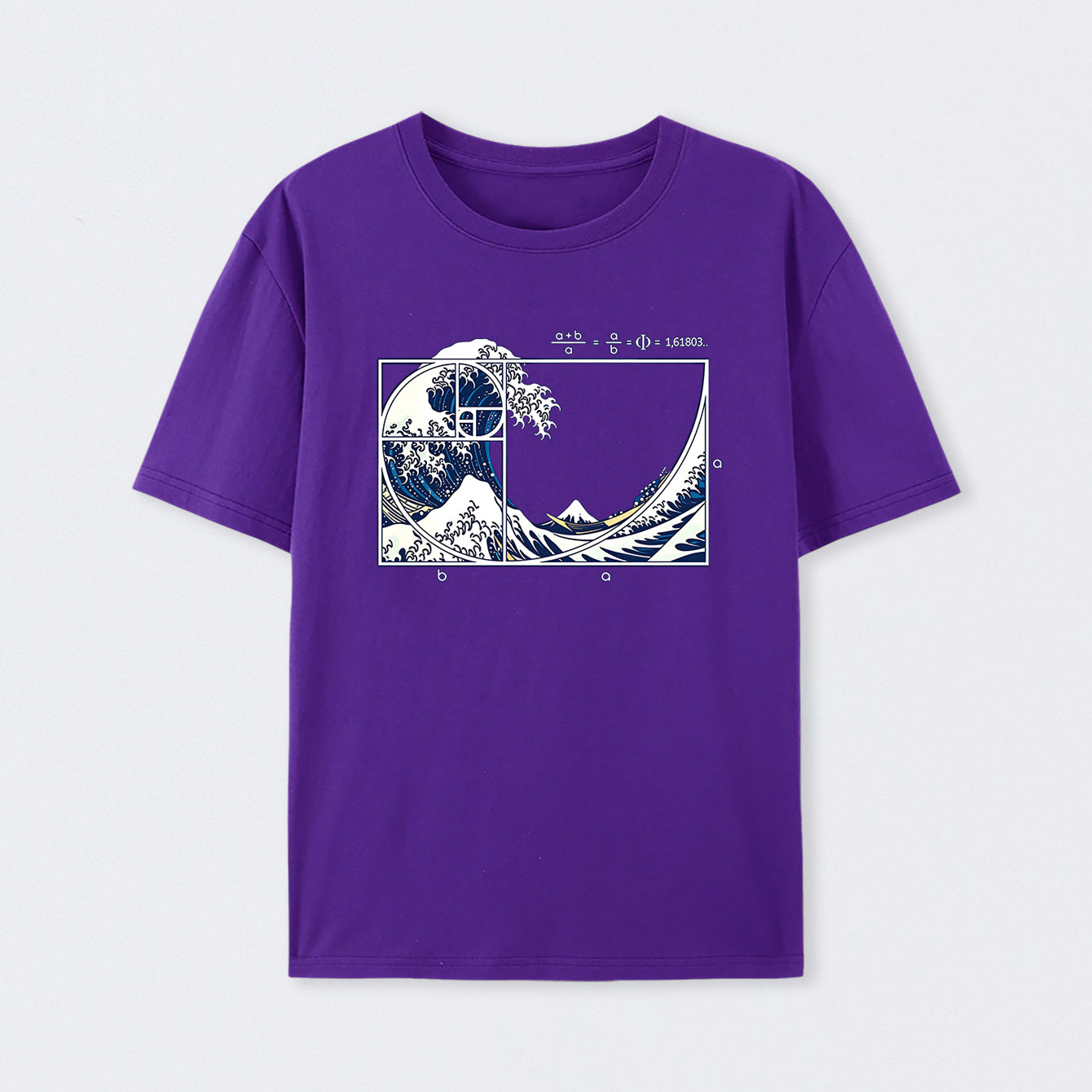Purple The Great Fibonacci Wave Science T-Shirt