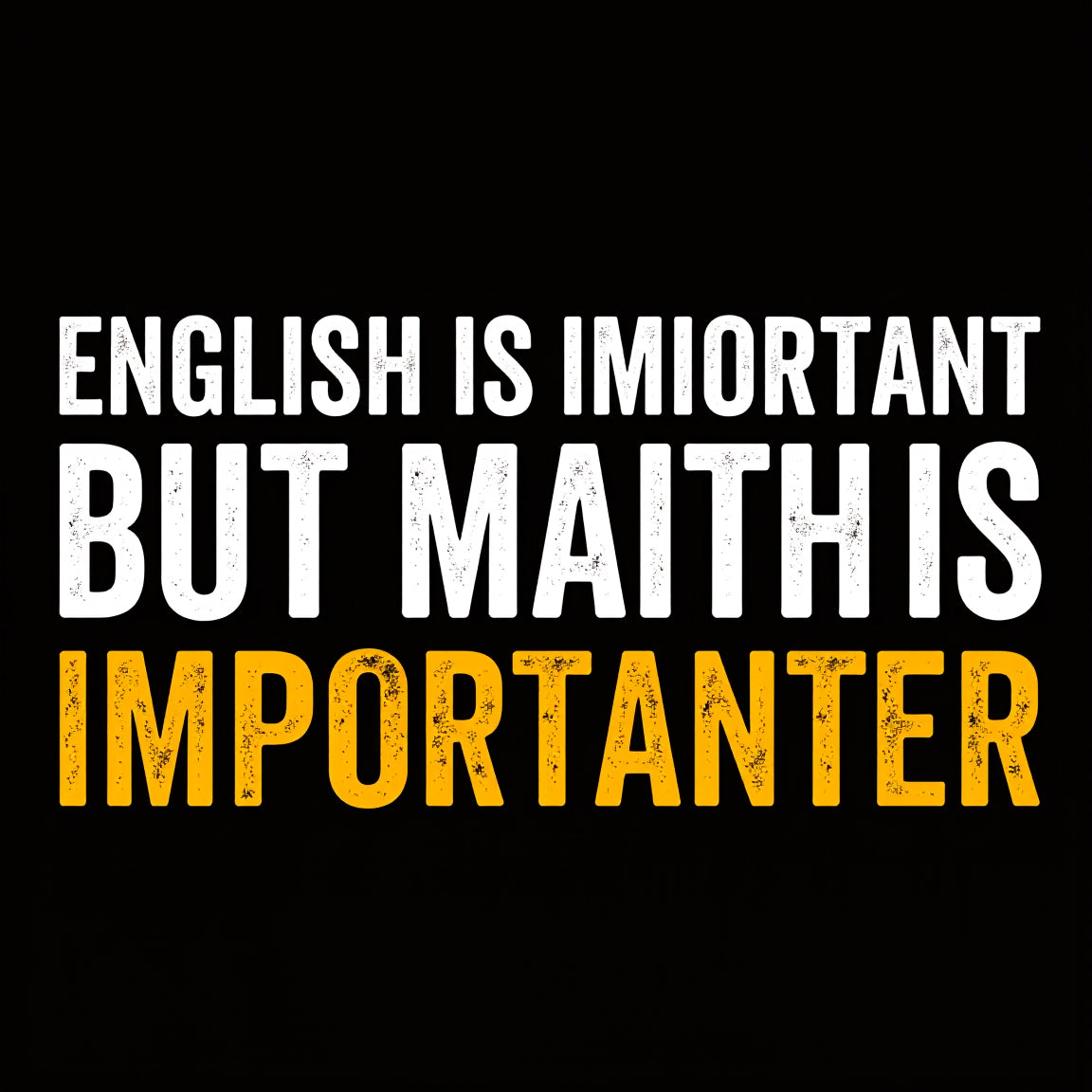 English is important but Math is importanter Cotton Unisex T-Shirt