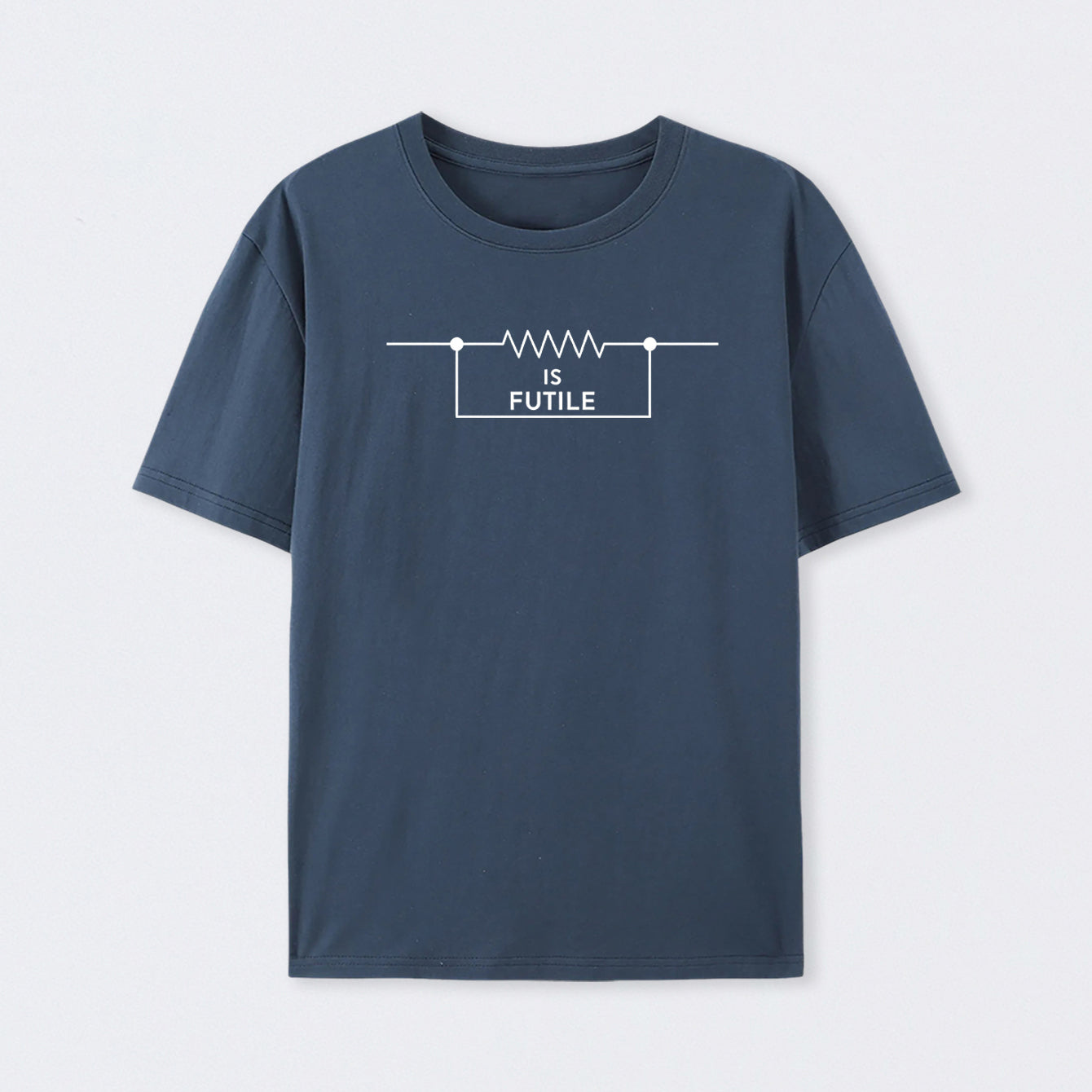 Navy Funny Engineer Resistor Science T-Shirt