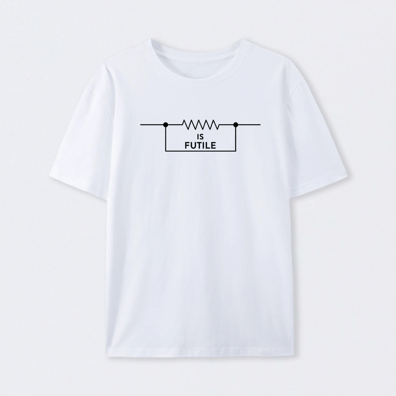 White Funny Engineer Resistor Science T-Shirt