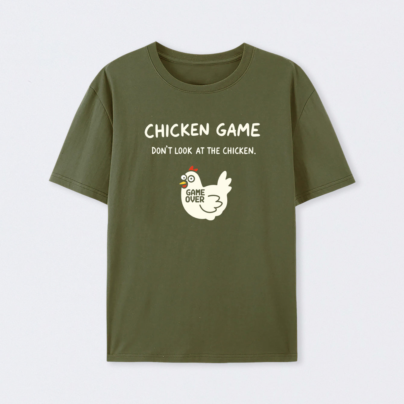 Army Green Chicken Game T-Shirt