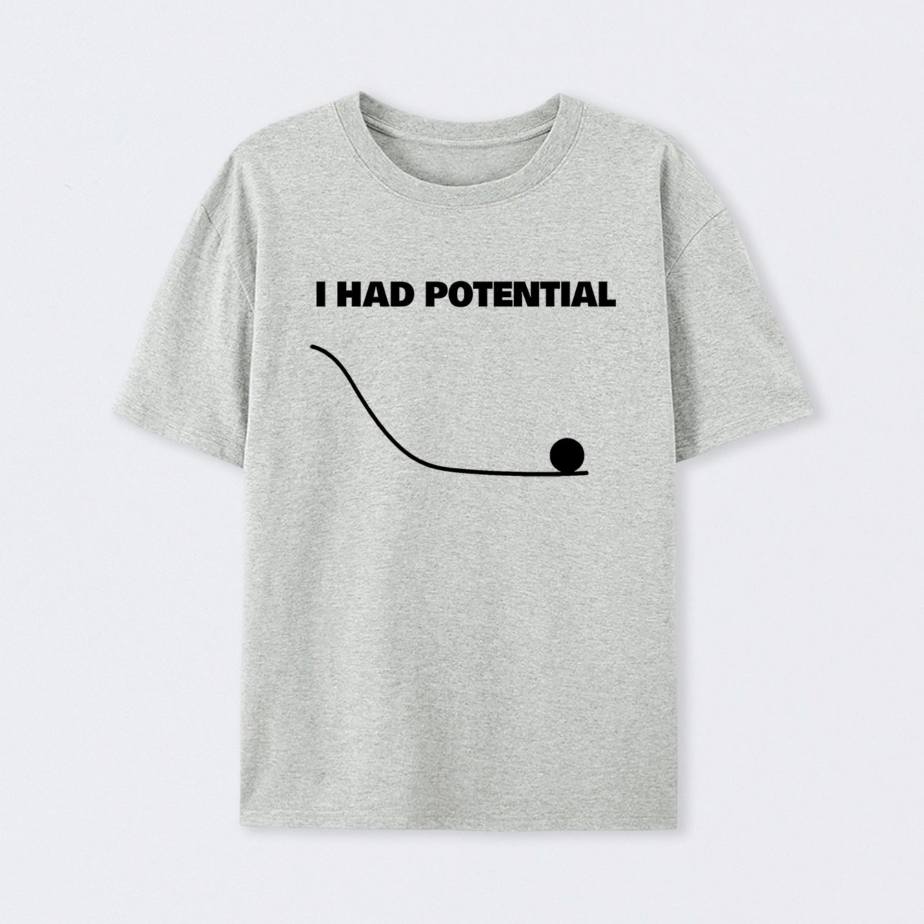 Grey I Had Potential Science T-Shirt