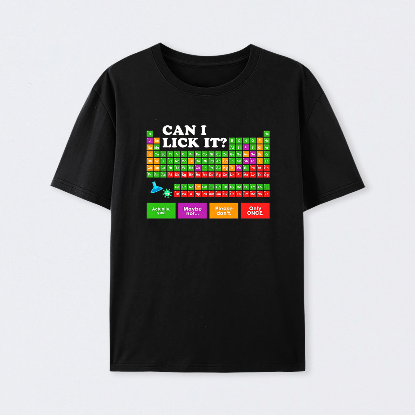 Black Can I Lick It Periodic Table T-Shirt