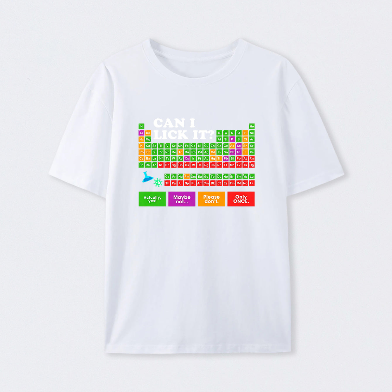 White Can I Lick It Periodic Table T-Shirt