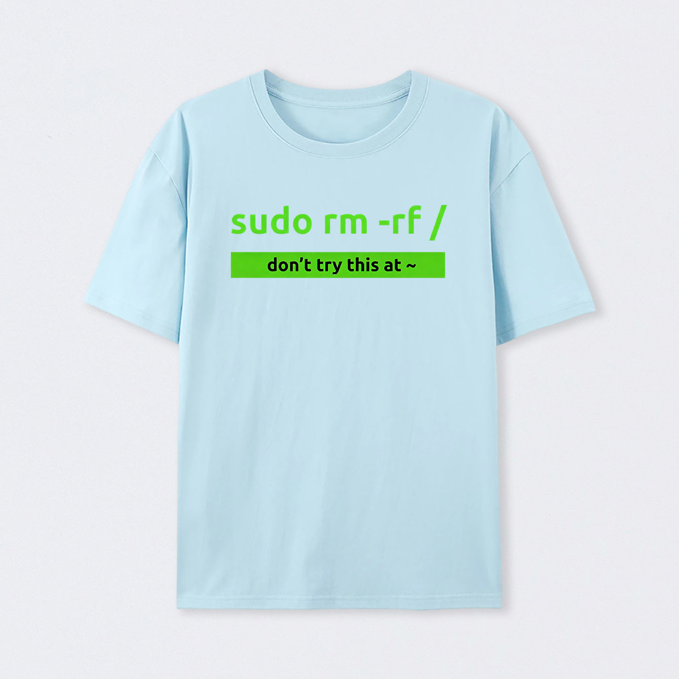 Light Blue Sudo Linux Programming Command T-Shirt