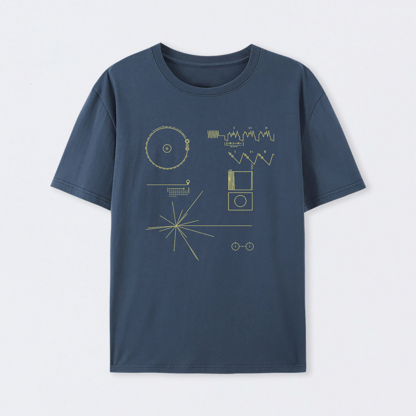 Navy The Voyager Golden Record T-Shirt