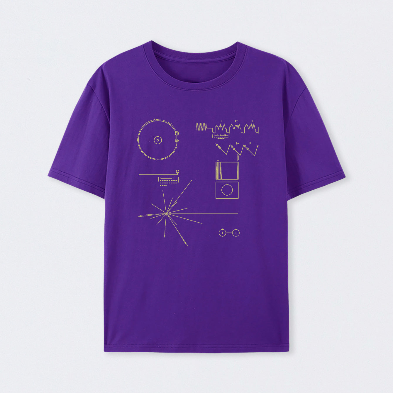 Purple The Voyager Golden Record T-Shirt