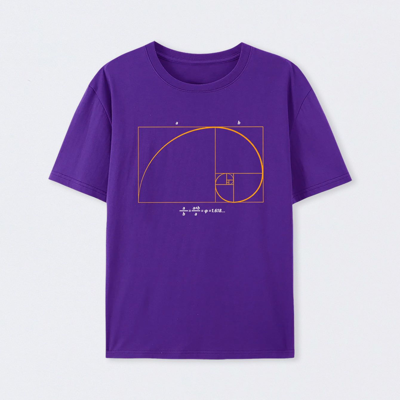 Purple Fibonacci Math Art Science Engineer T-Shirt
