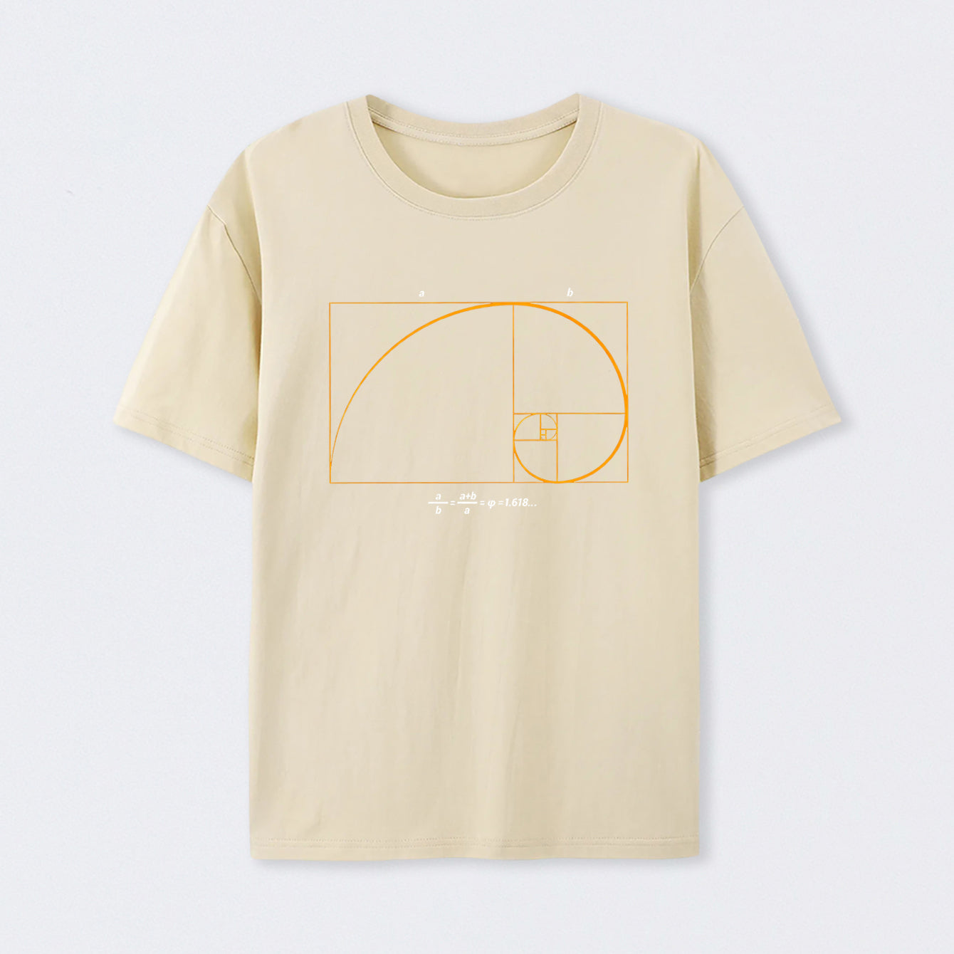 Cream Fibonacci Math Art Science Engineer T-Shirt
