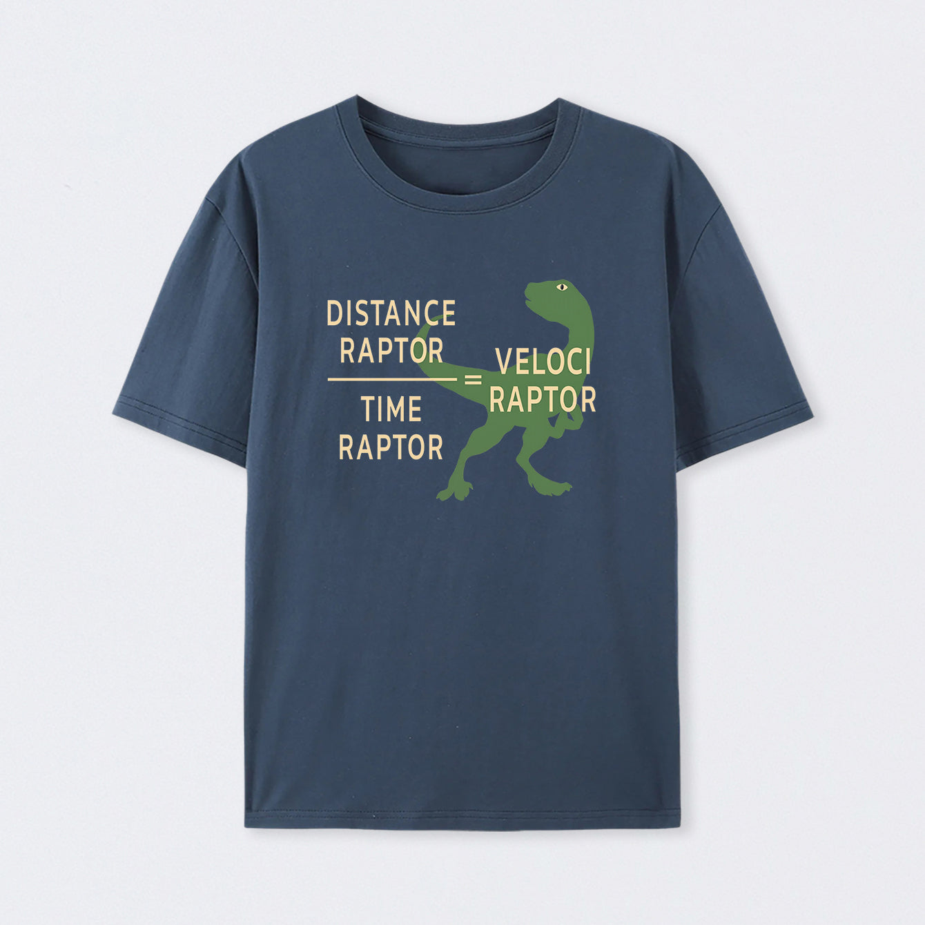 Navy Equations Of Motion Science Velociraptor T-Shirt