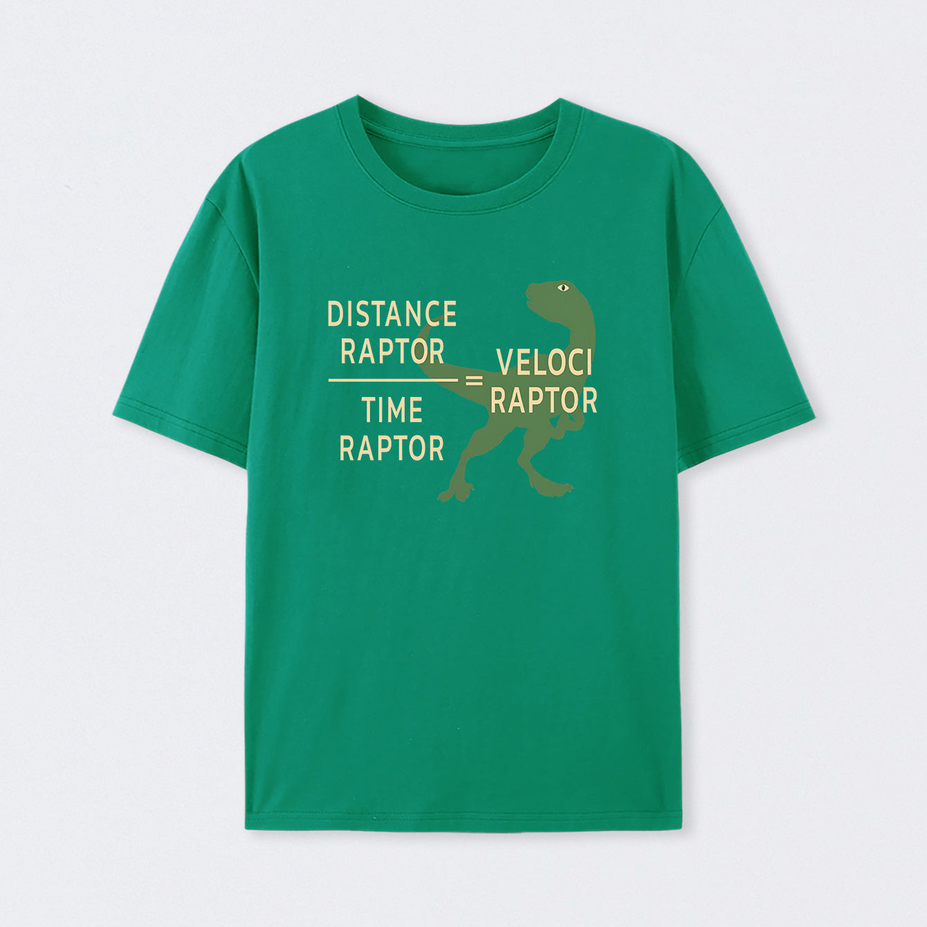 Green Equations Of Motion Science Velociraptor T-Shirt