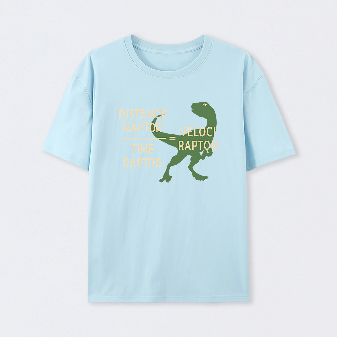Light Blue Equations Of Motion Science Velociraptor T-Shirt