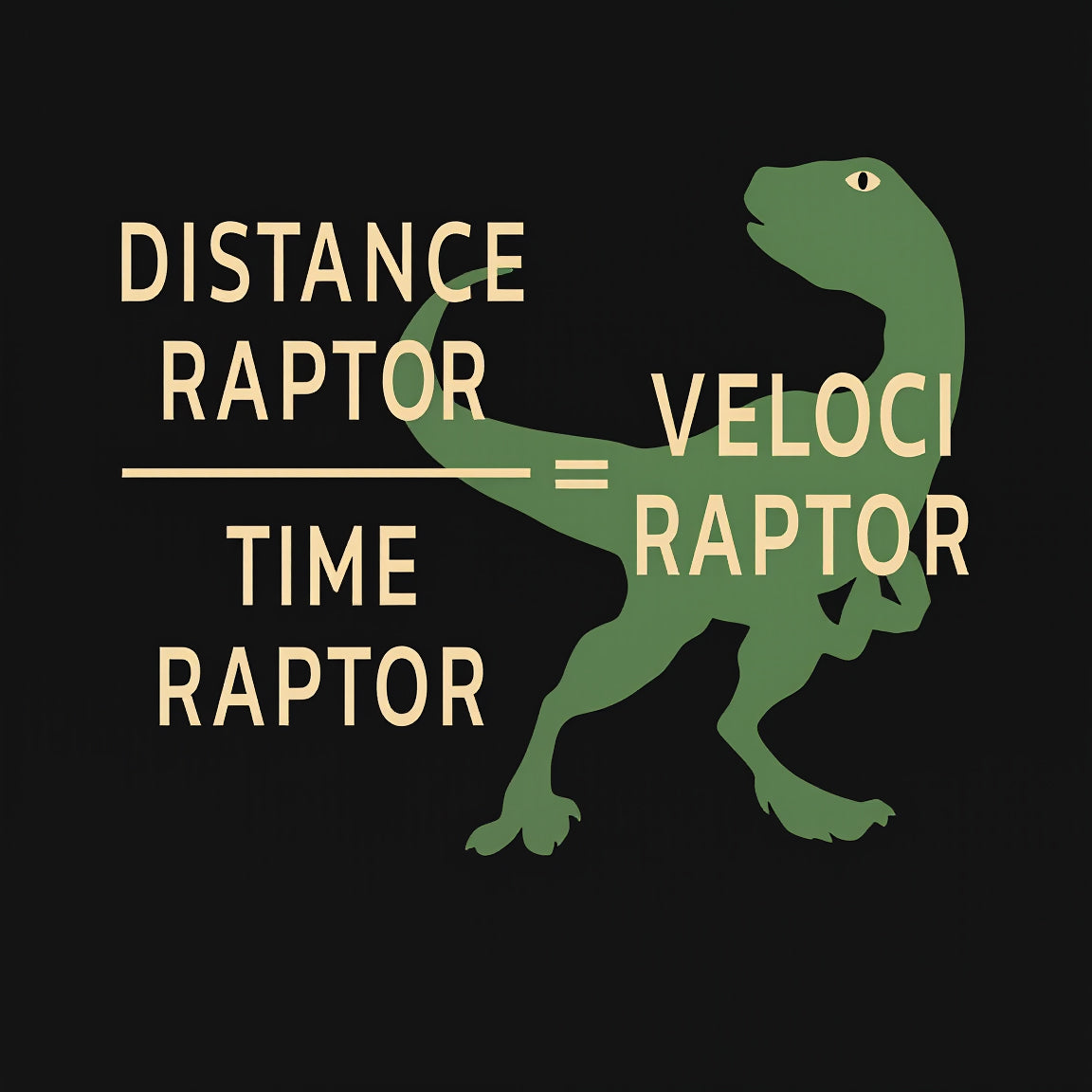 Equations Of Motion Science Velociraptor Cotton Unisex T-Shirt
