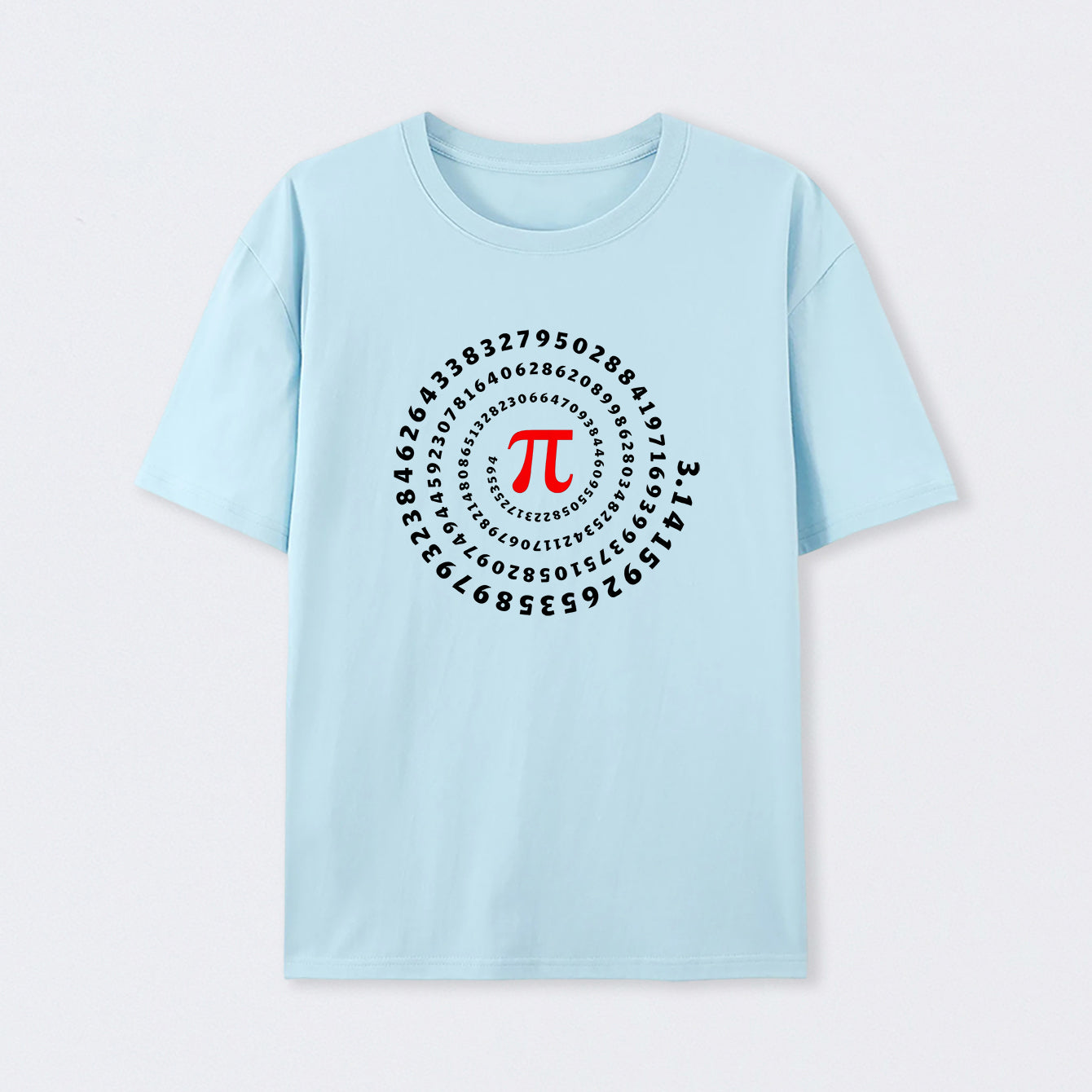 Light Blue Pi Science Number Sequence Classic T-Shirt