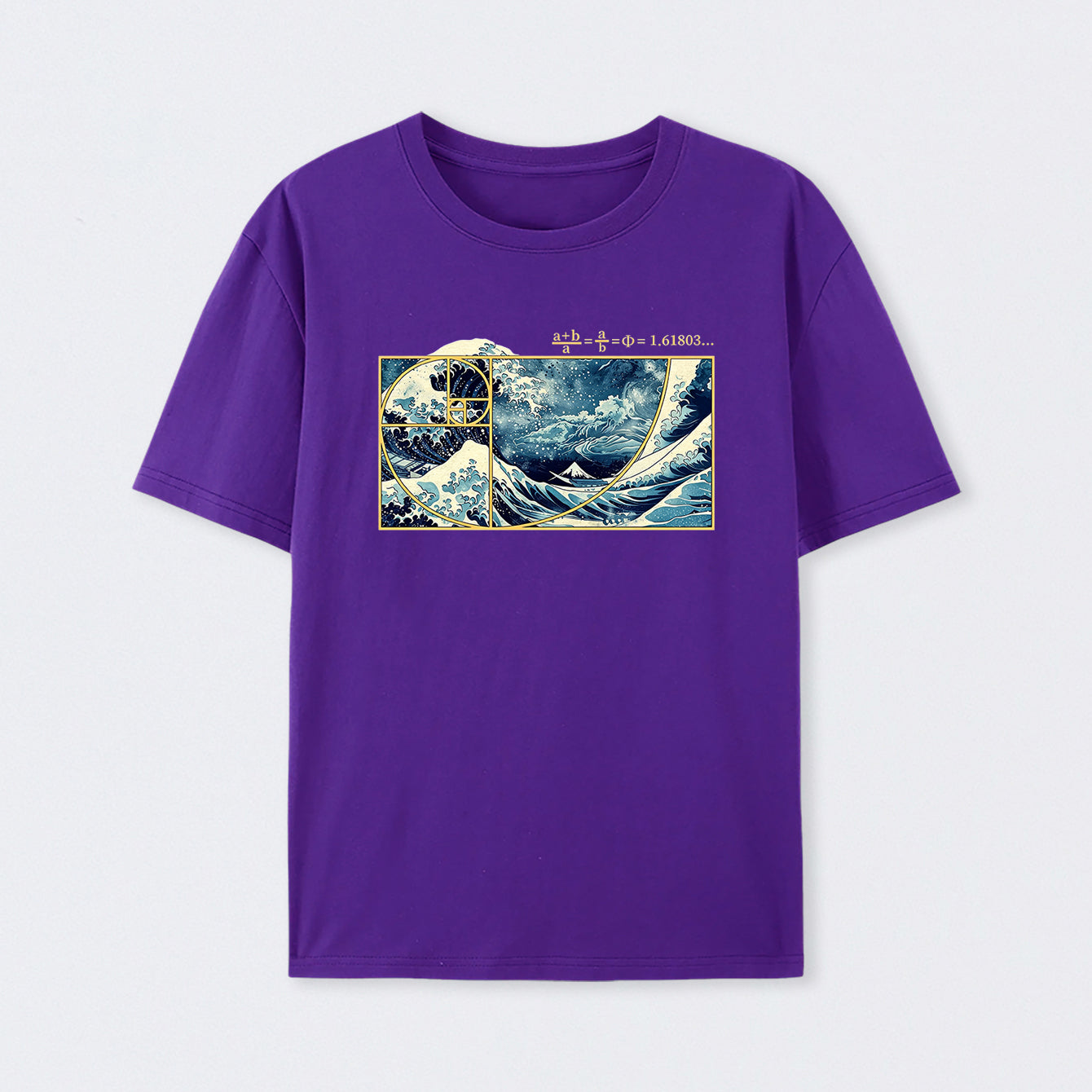 Purple The Great Fibonacci Wave Science T-Shirt