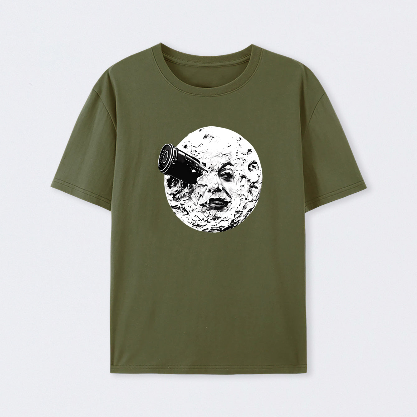 Army Green Le Voyage Dans La Lune T-Shirt