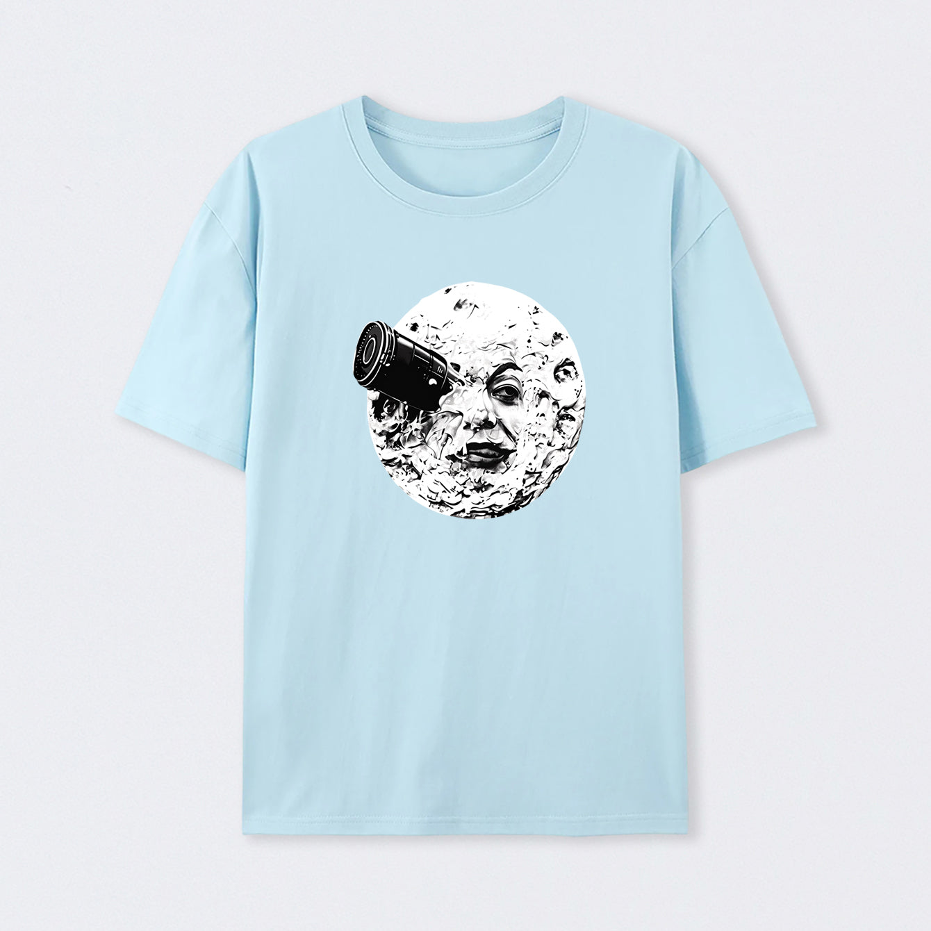 Light Blue Le Voyage Dans La Lune T-Shirt
