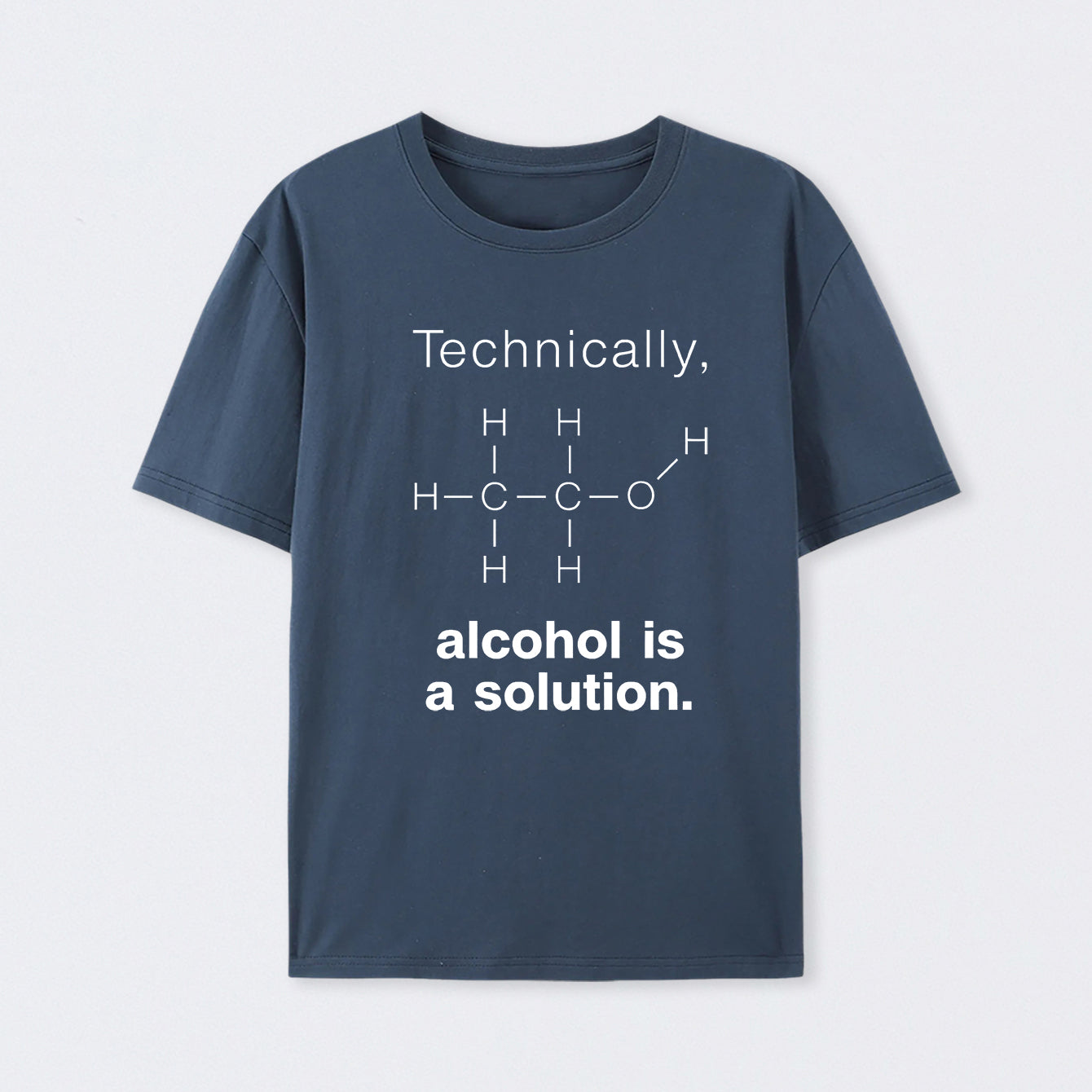 Navy Alcohol Is A Solution T-Shirt