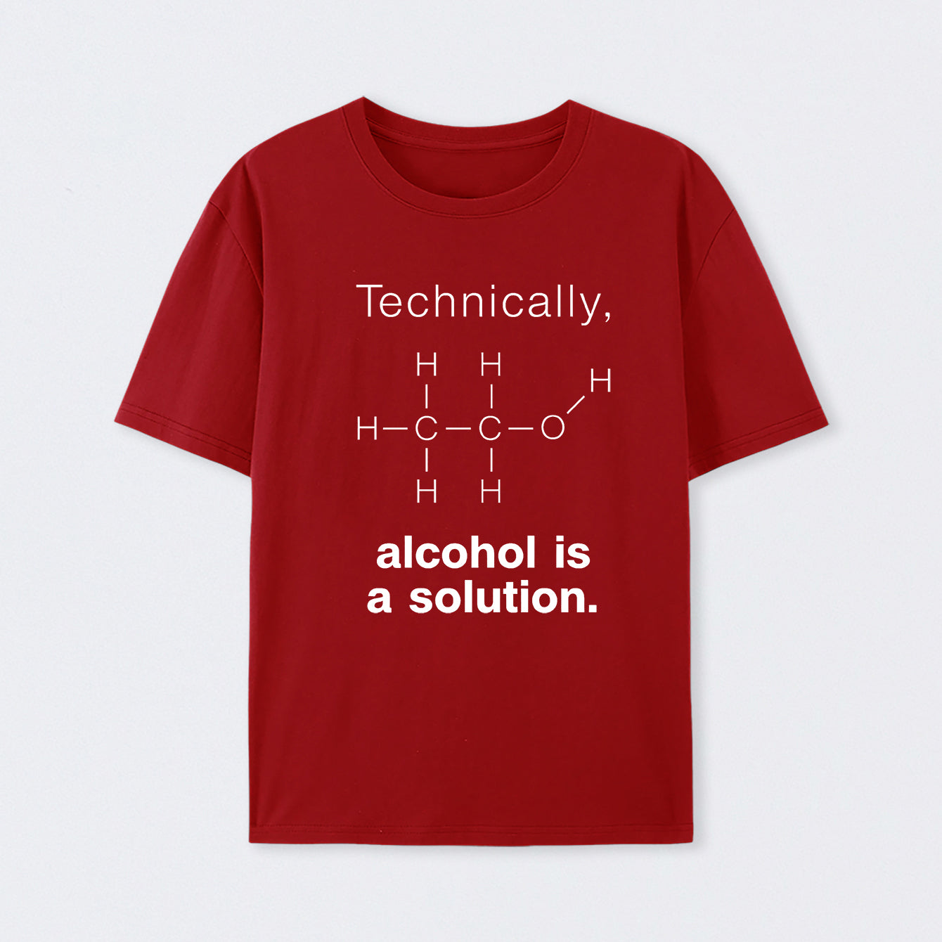 Red Alcohol Is A Solution T-Shirt
