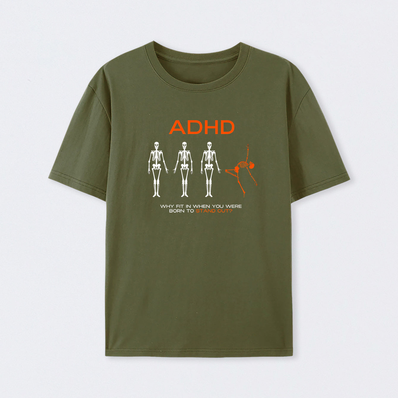 Army Green ADHD AWARENESS T-Shirt