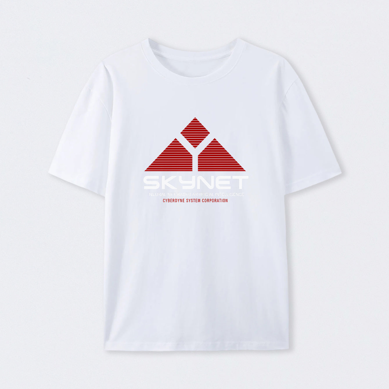 White Skynet Neural Net Based Artificial Intelligence T-Shirt