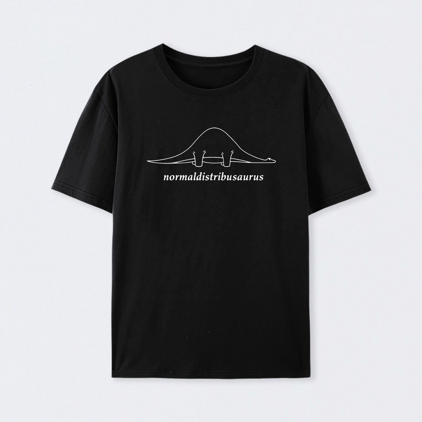 Black Normal Distribution Dinosaur T-Shirt