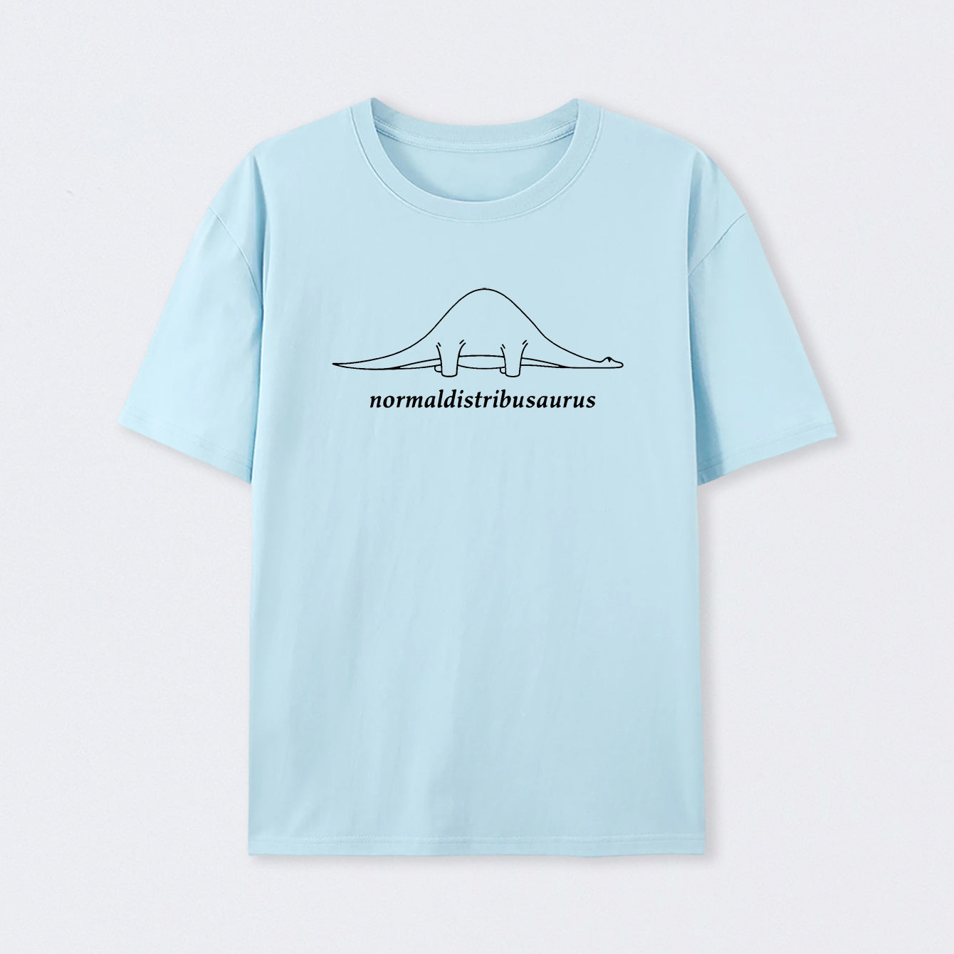 Light Blue Normal Distribution Dinosaur T-Shirt