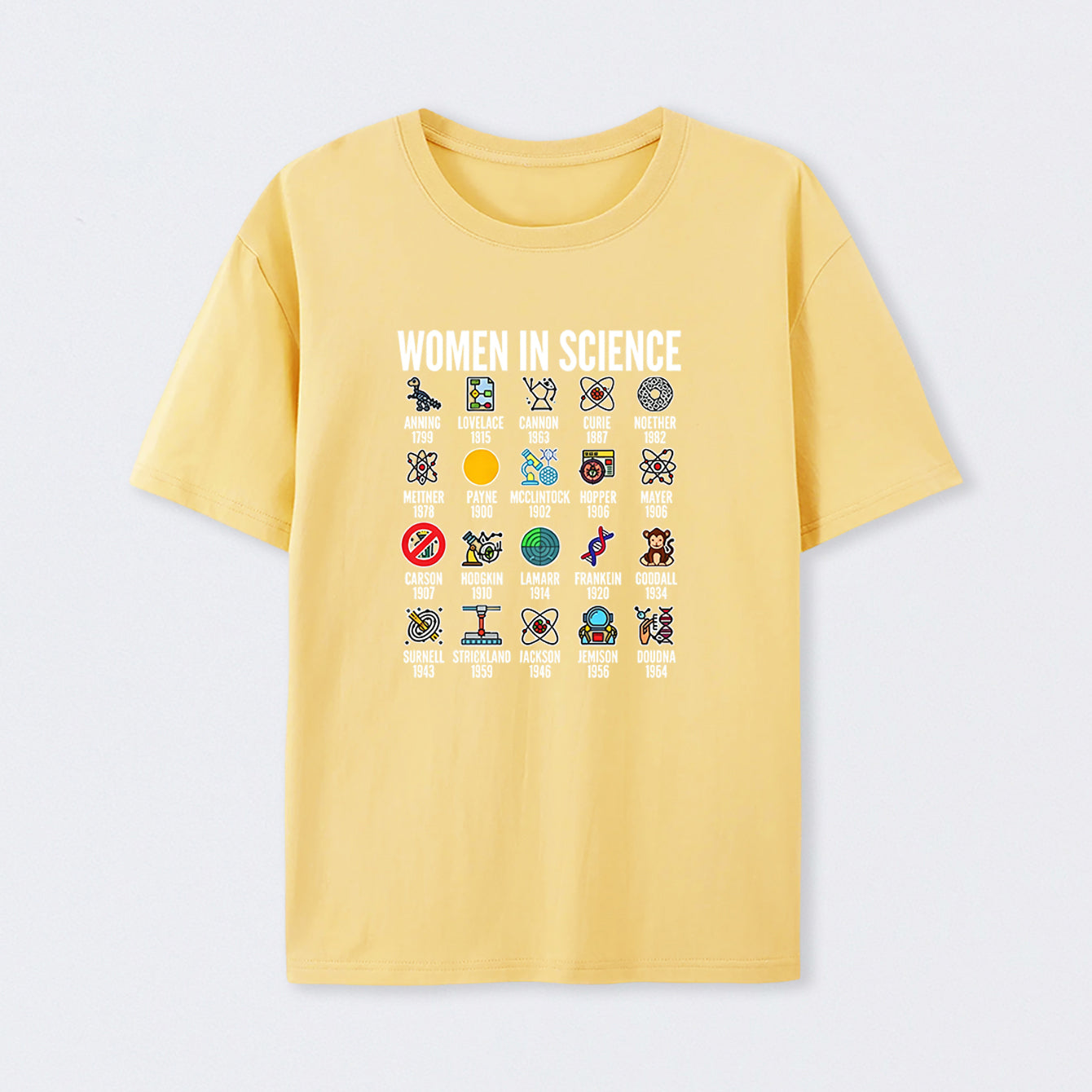 Yellow Women in Science T-Shirt