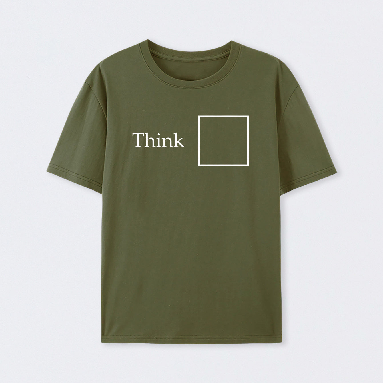 Army Green Think Outside the Box T-Shirt