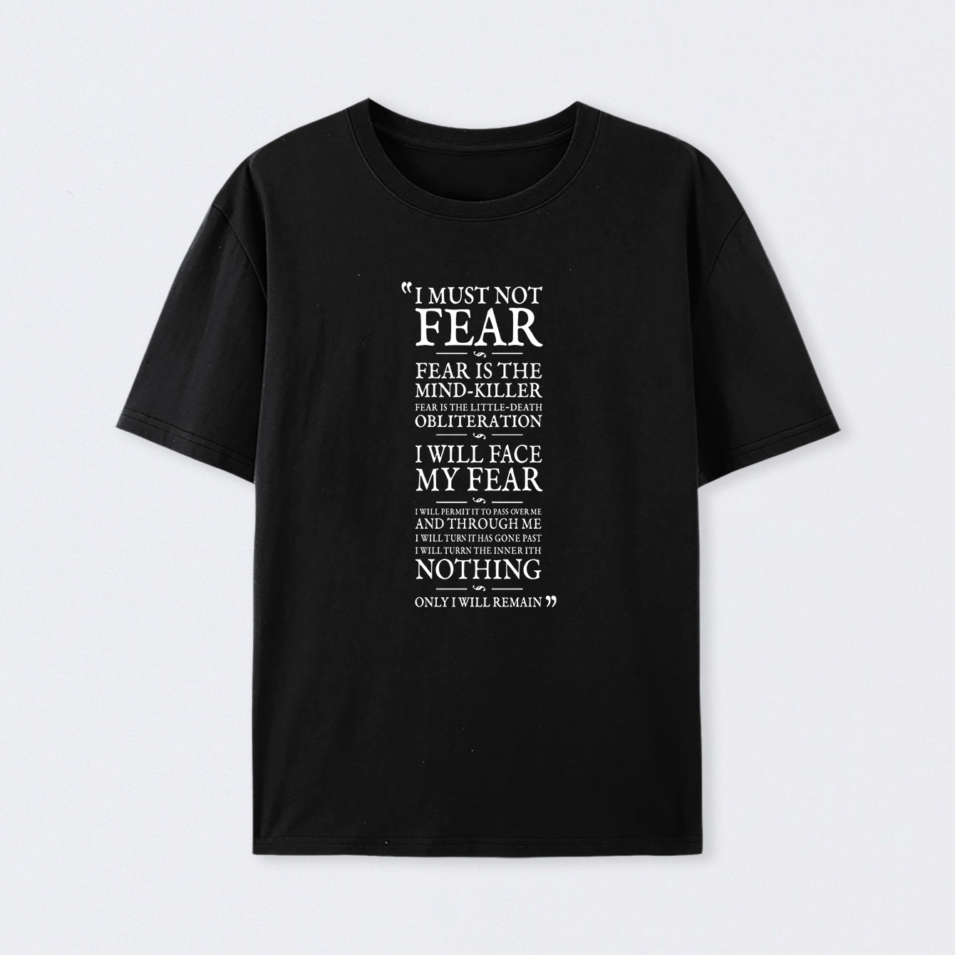 Litany Against Fear Cotton Unisex T-Shirt