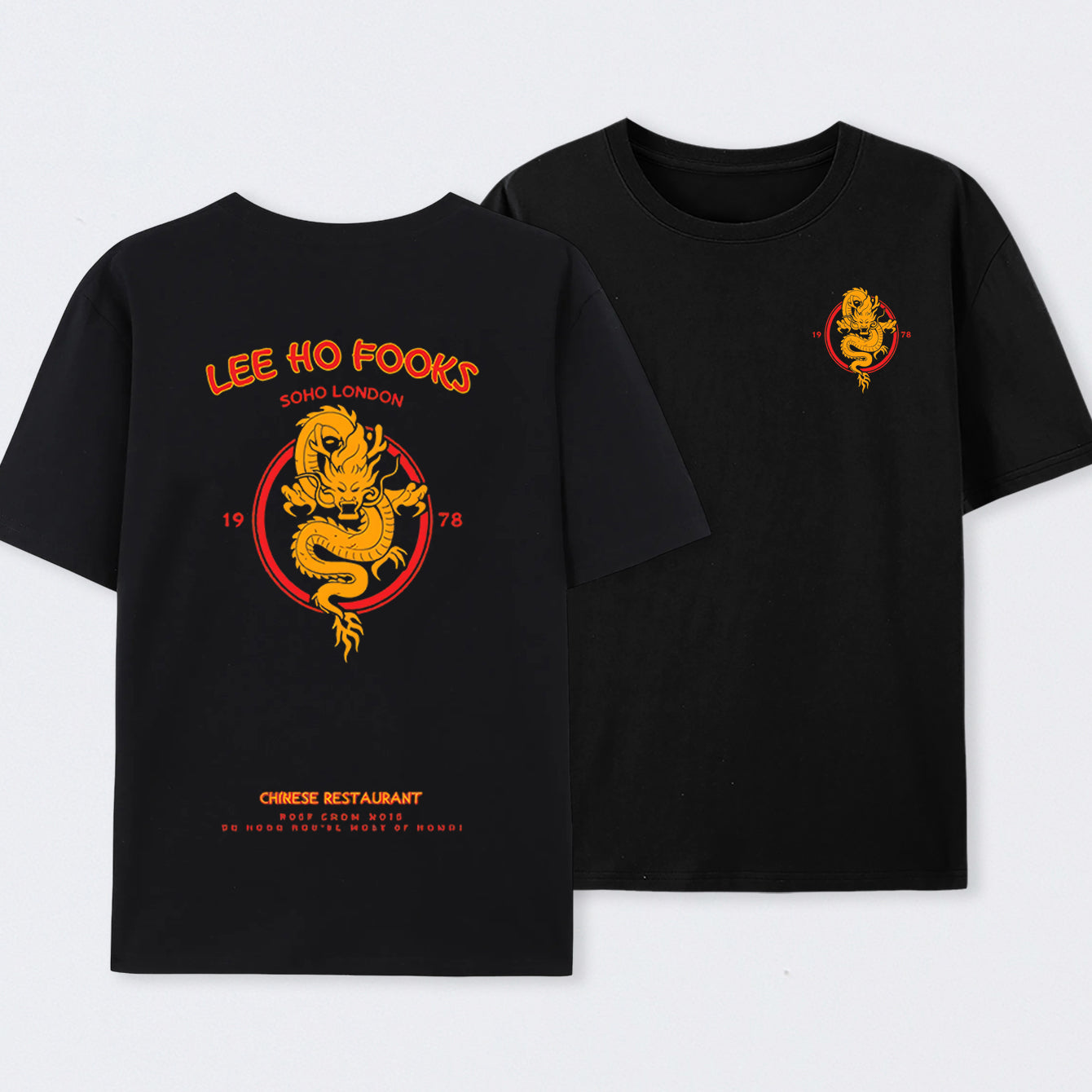Lee Ho Fooks Vintage Front and Back Printed T-Shirt