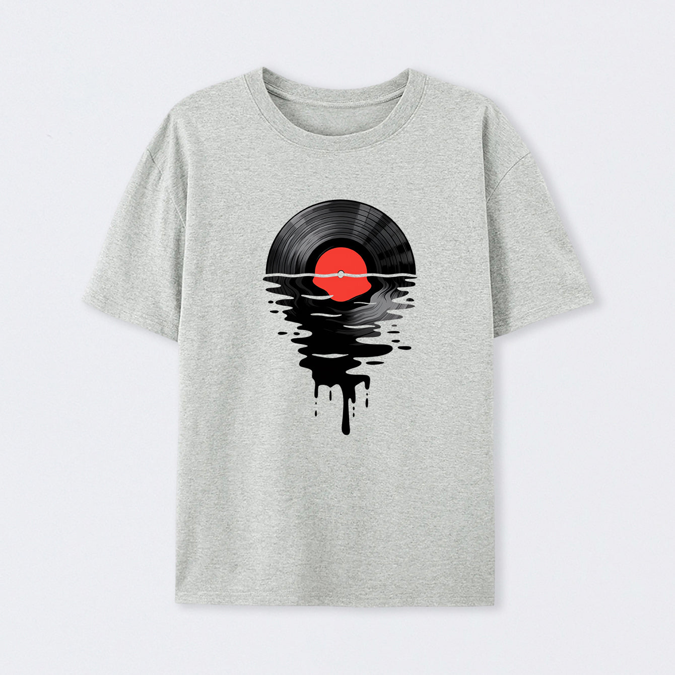 Vinyl LP Music Record Sunset Red T-Shirt