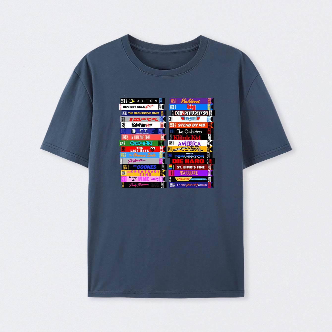 Retro 80s Movies VHS Stacks T-Shirt