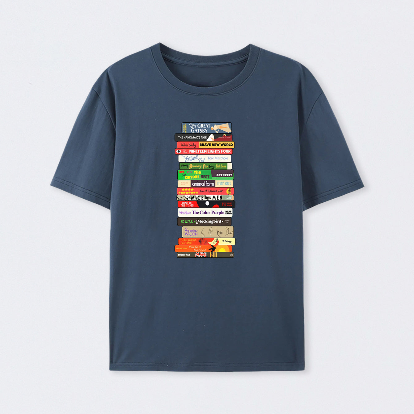 Classic Banned Books Stack Cotton T-Shirt