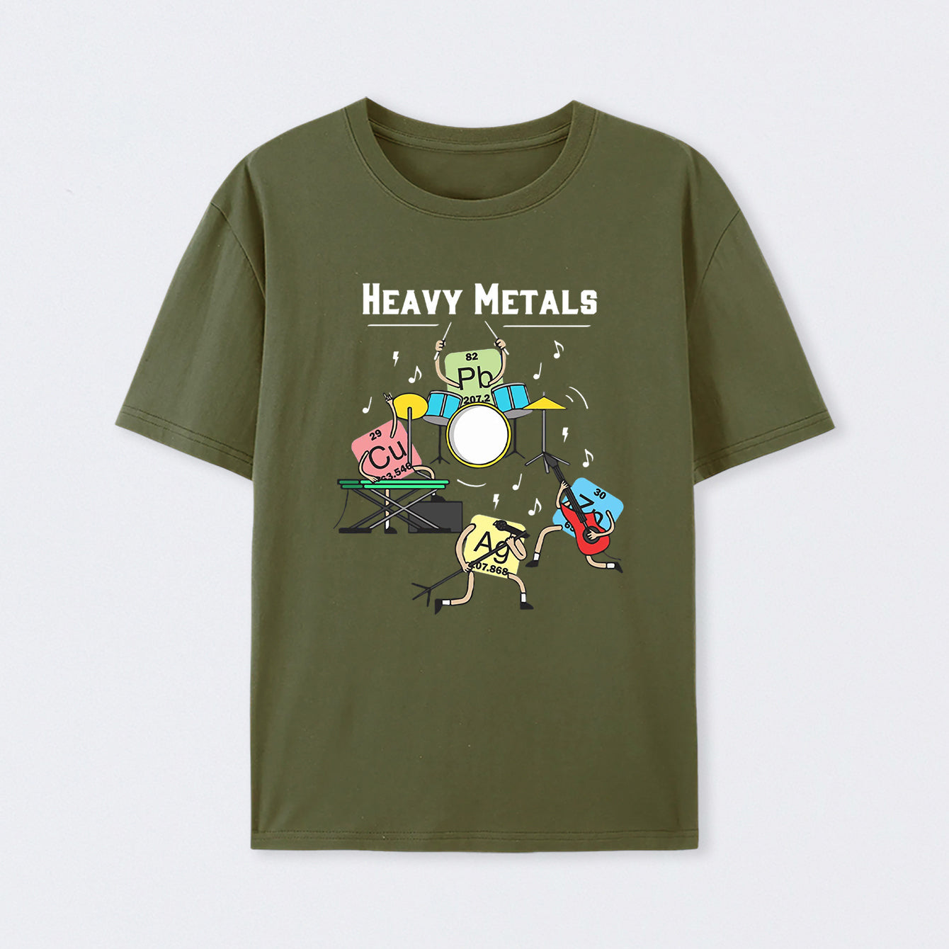 Heavy Metals Rock Chemistry Physics Periodic Table of Elements T-Shirt